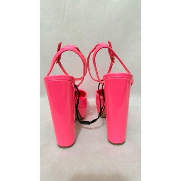 NWT Express Neon Pink Barbiecore Bubblegum Mary Jane High Heels 7M - Picture 5 of 6